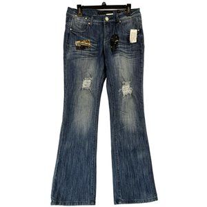 absolutely famous Women/junior Blue jeans Size 10 Wide Button